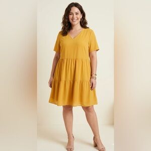 orange-yellow babydoll dress!